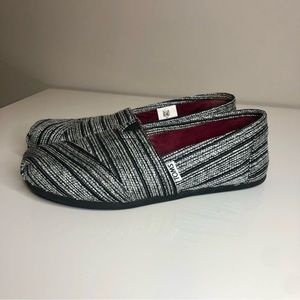 TOMS Silver Threaded Alpargata